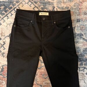 Madewell Black Denim with Tan Patch
